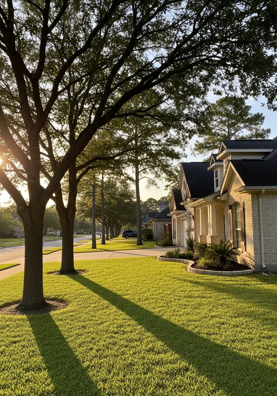 Crosby home exterior with mature landscaping and driveway, typical neighborhood setting.