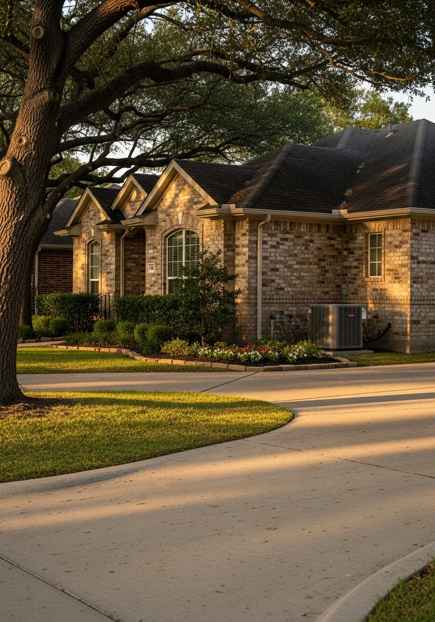Pasadena home with updated exterior and driveway, mature trees providing shade.